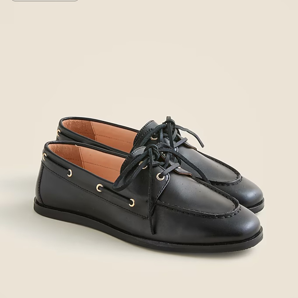 J. Crew Black Leather Loafers